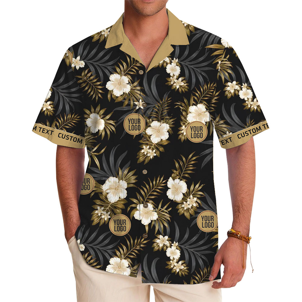 Elegant Custom Logo Shirt with Floral Island Style - variant image 1