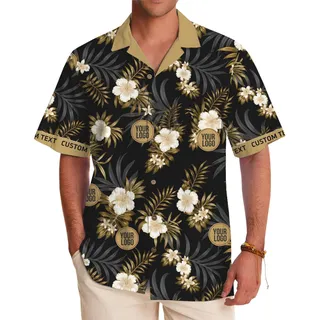 Elegant Custom Logo Shirt with Floral Island Style