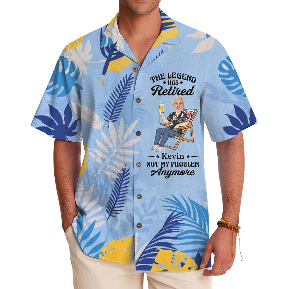 [Live Preview] Vibrant Face Custom Retirement Shirt with Tropical Design - variant image 1