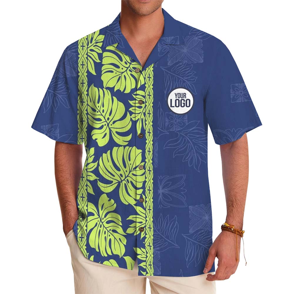 Vintage Tropical Leaf Hawaiian Shirt With Custom Logo - variant image 1