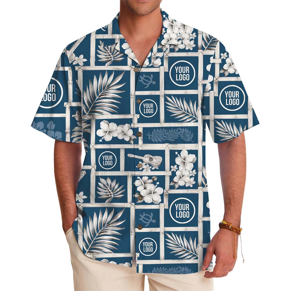 Custom Floral Aloha Shirt With Logo And Preview - variant image 1