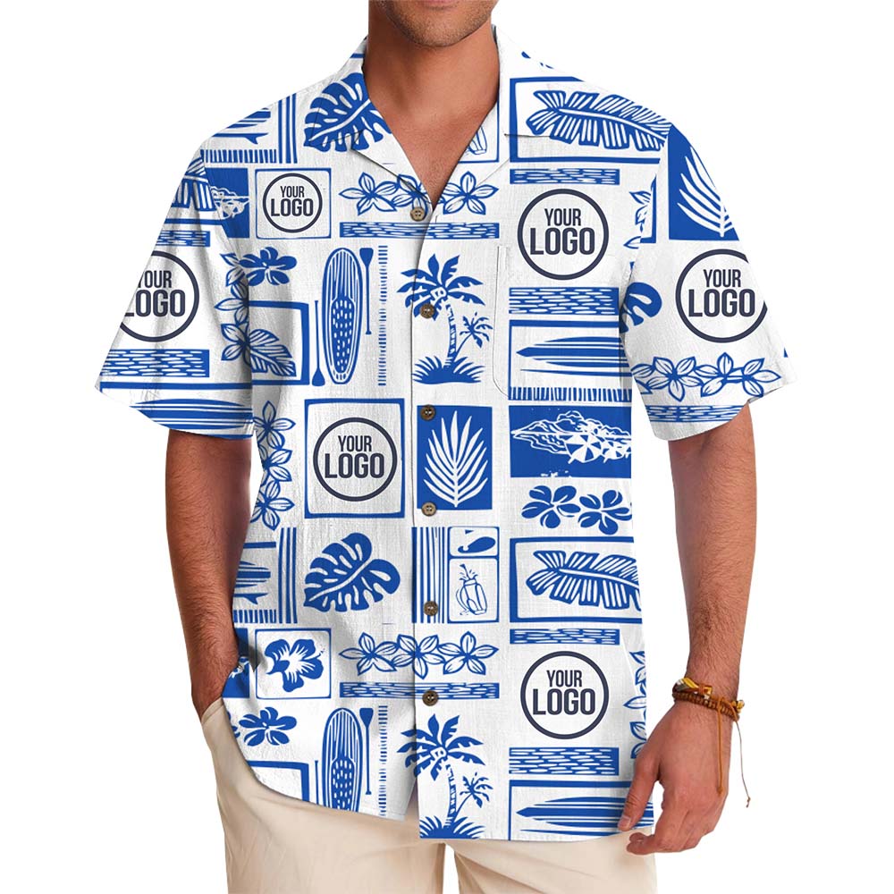 Island Vibe Hawaiian Shirt With Custom Logo - variant image 1