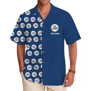 Team Custom Logo Hawaiian Shirt With Name