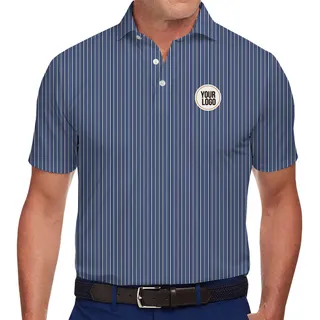 Custom Striped Polo Shirt With Chest Logo