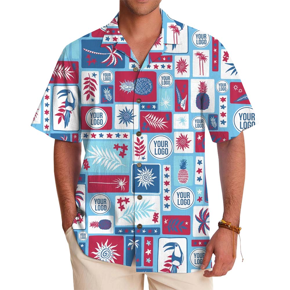 Design Your Own Patriotic Hawaiian Shirt With Logo - variant image 1