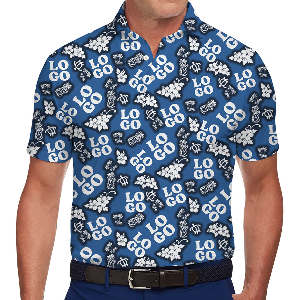 Custom Logo Tropical Polo Shirt for Events or Casual Wear - variant image 1