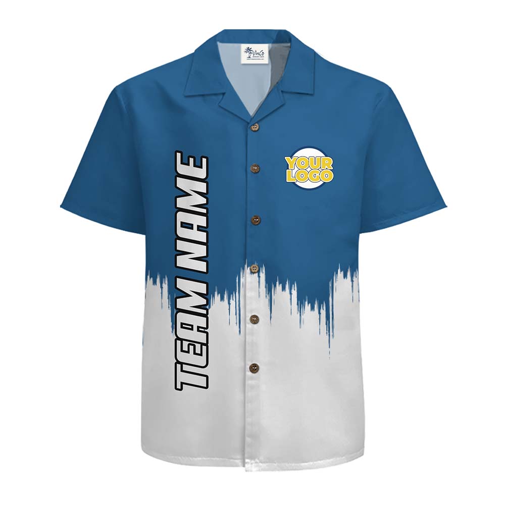 Custom Team Name And Logo Button Up Shirt With Preview