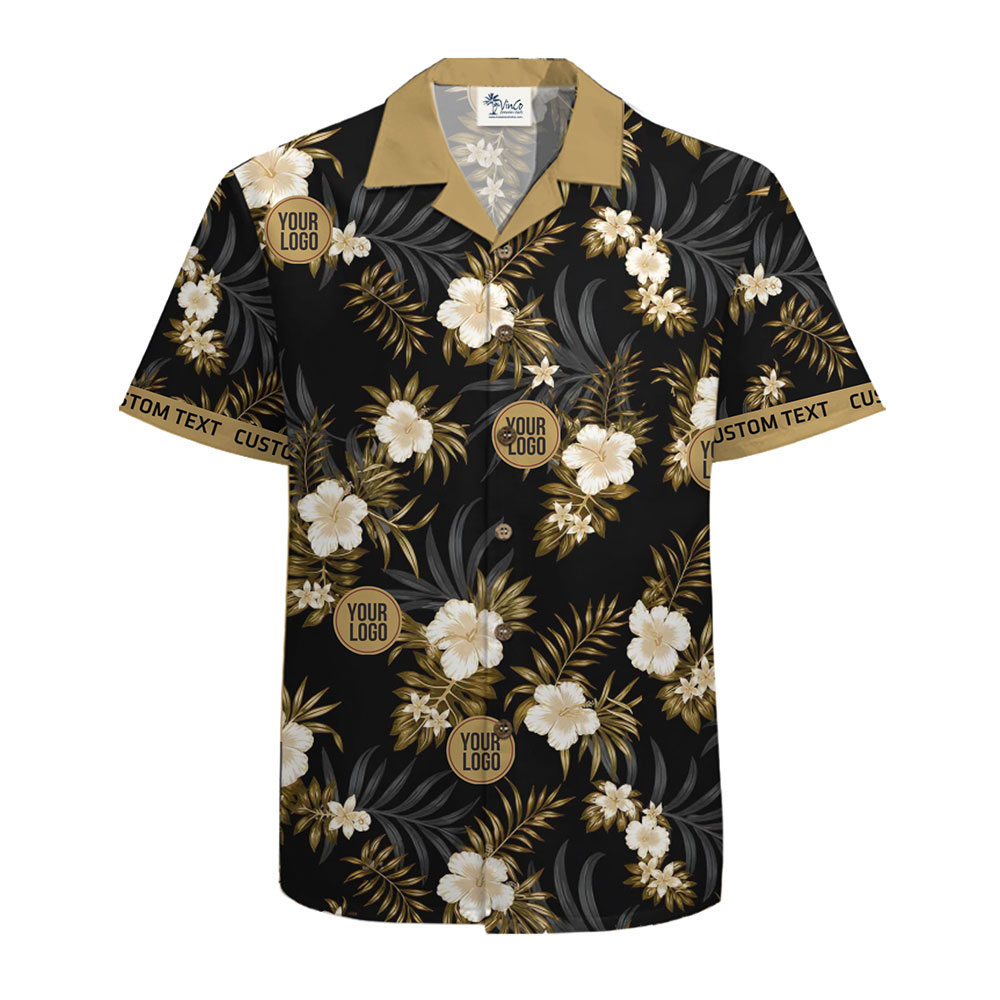 Elegant Custom Logo Shirt with Floral Island Style