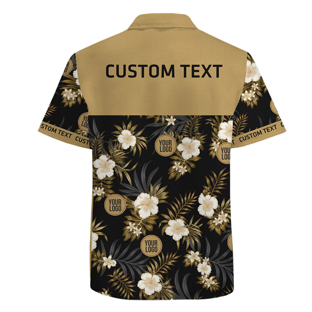 Elegant Custom Logo Shirt with Floral Island Style