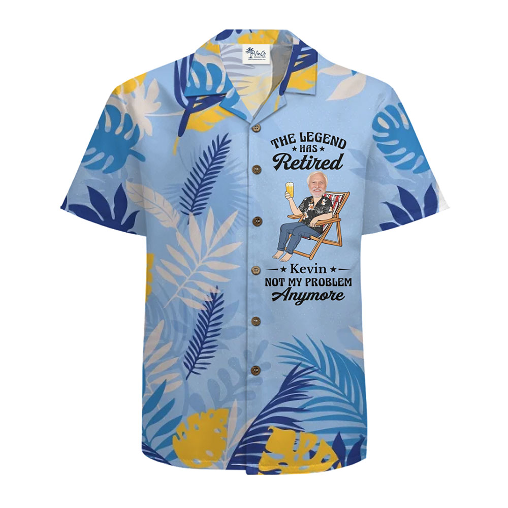 [Live Preview] Vibrant Face Custom Retirement Shirt with Tropical Design