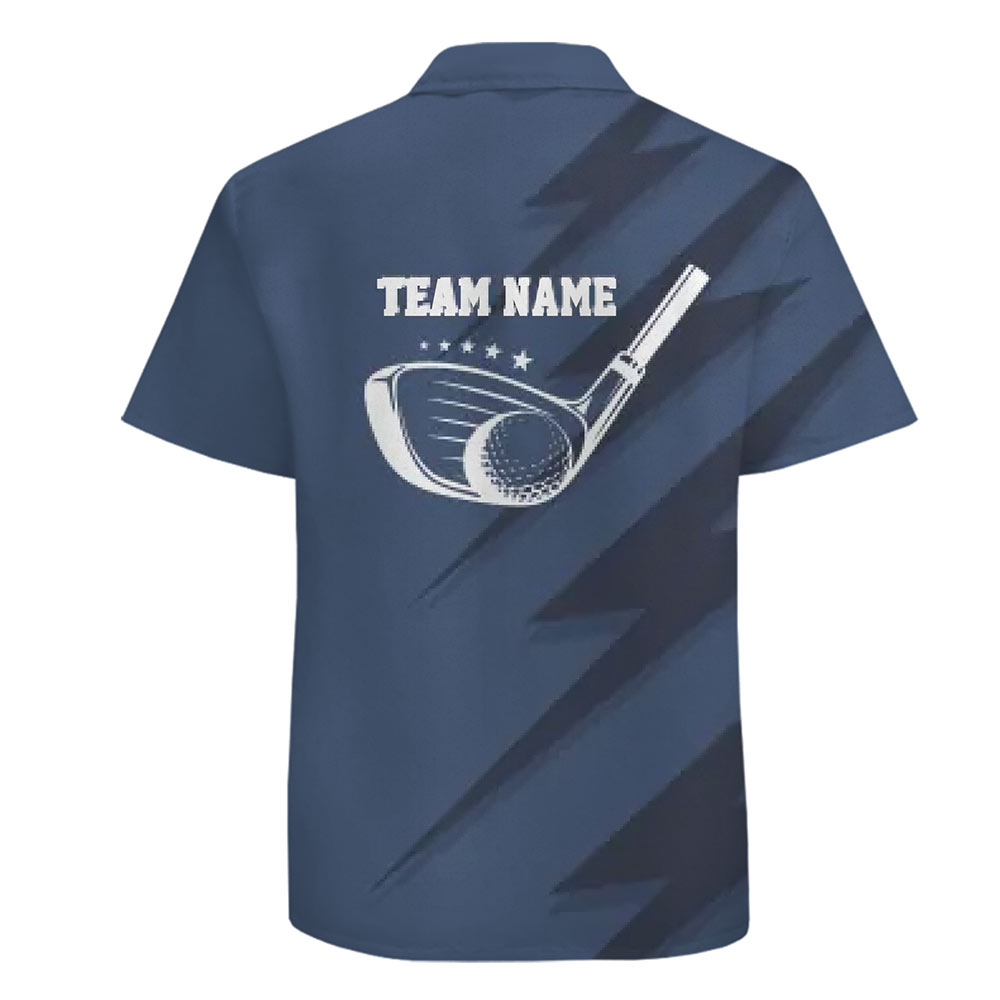 Custom Golf Hawaiian Shirt With Your Name and Team