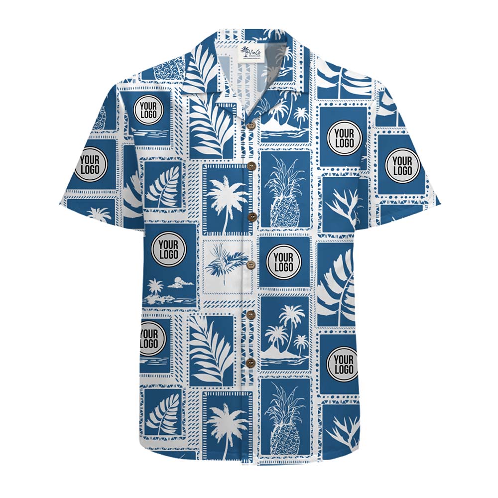 Tropical Vibe Hawaiian Shirt With Custom Logo
