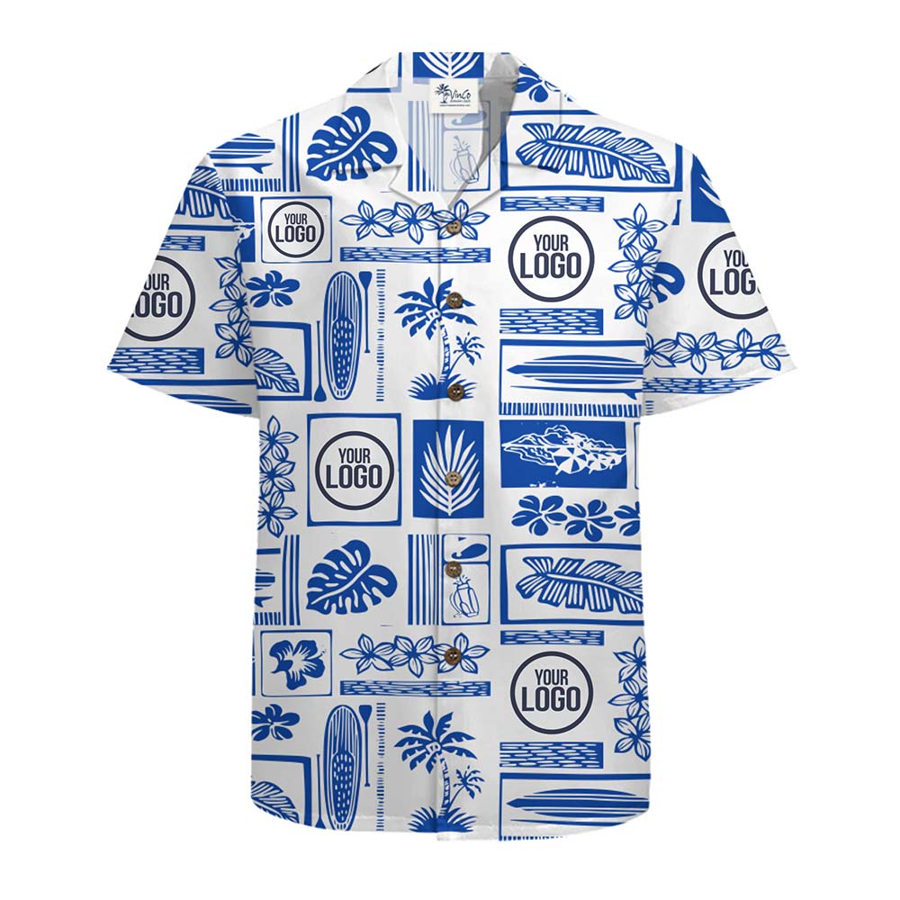 Island Vibe Hawaiian Shirt With Custom Logo