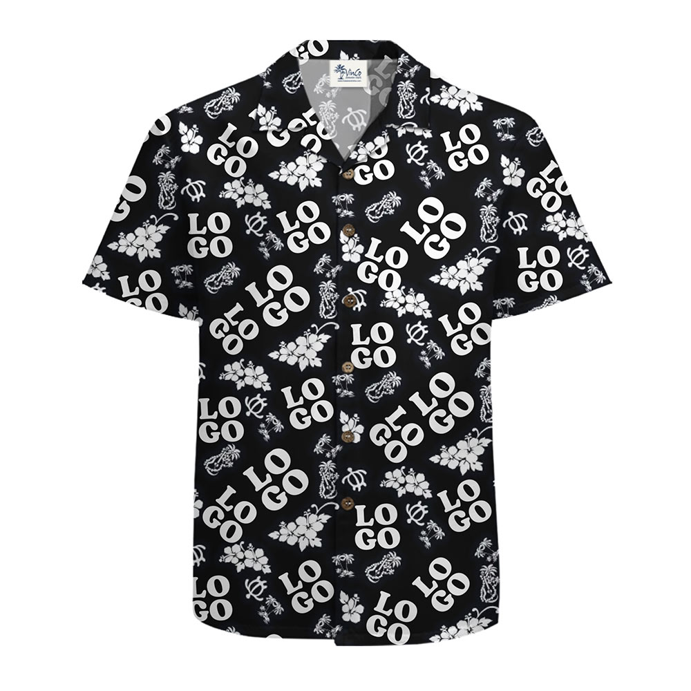 Custom Logo Tropical Hawaiian Shirt for Events or Casual Wear