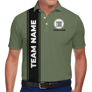 Bold Stripe Personalized Polo Shirt With Logo And Name
