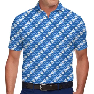 Stylish Geometric Polo Shirt with Logo Customization
