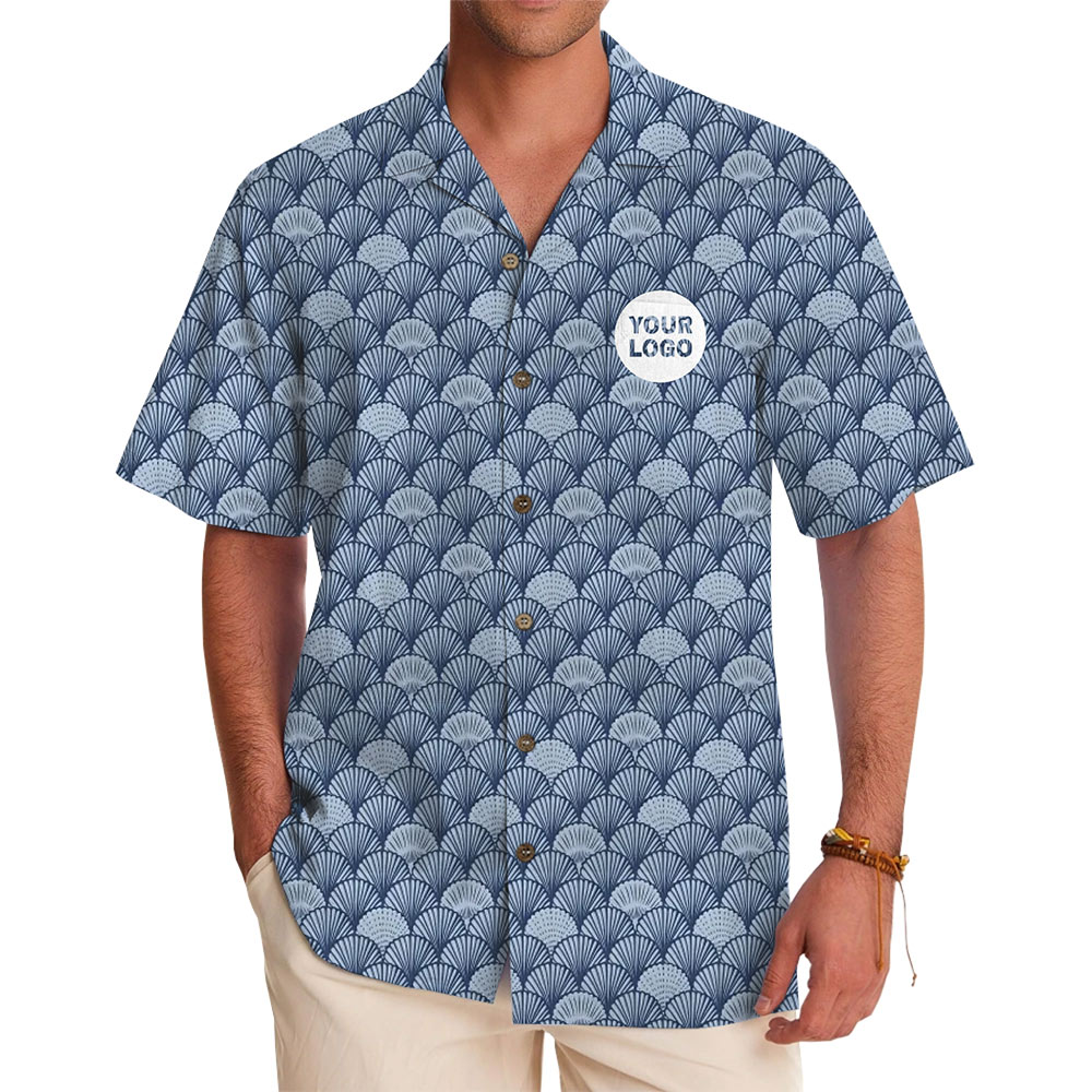 Custom Logo Beach Theme Hawaiian Shirt - variant image 1