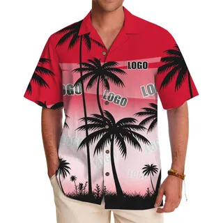 Palm Tree Sunset Shirt with Custom Logo for Events and Promotions
