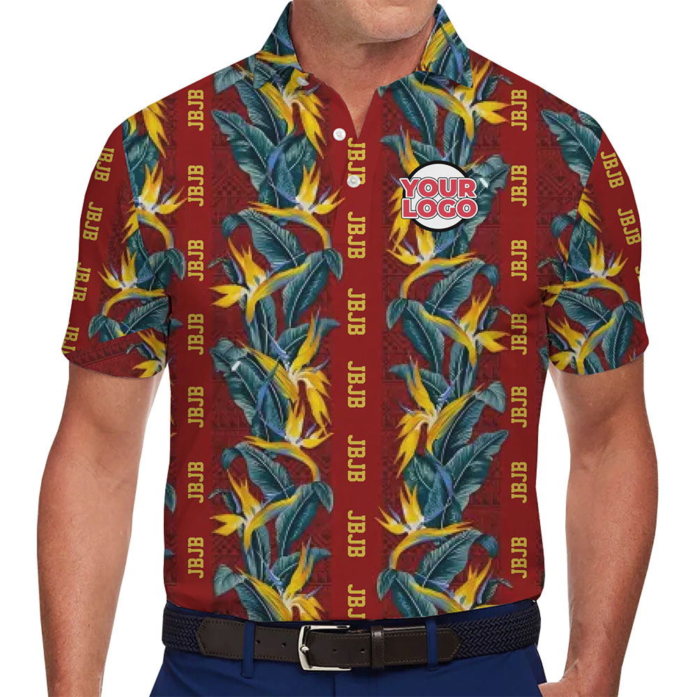 Trendy Bird of Paradise Polo with Full Logo and Text Customization - variant image 1