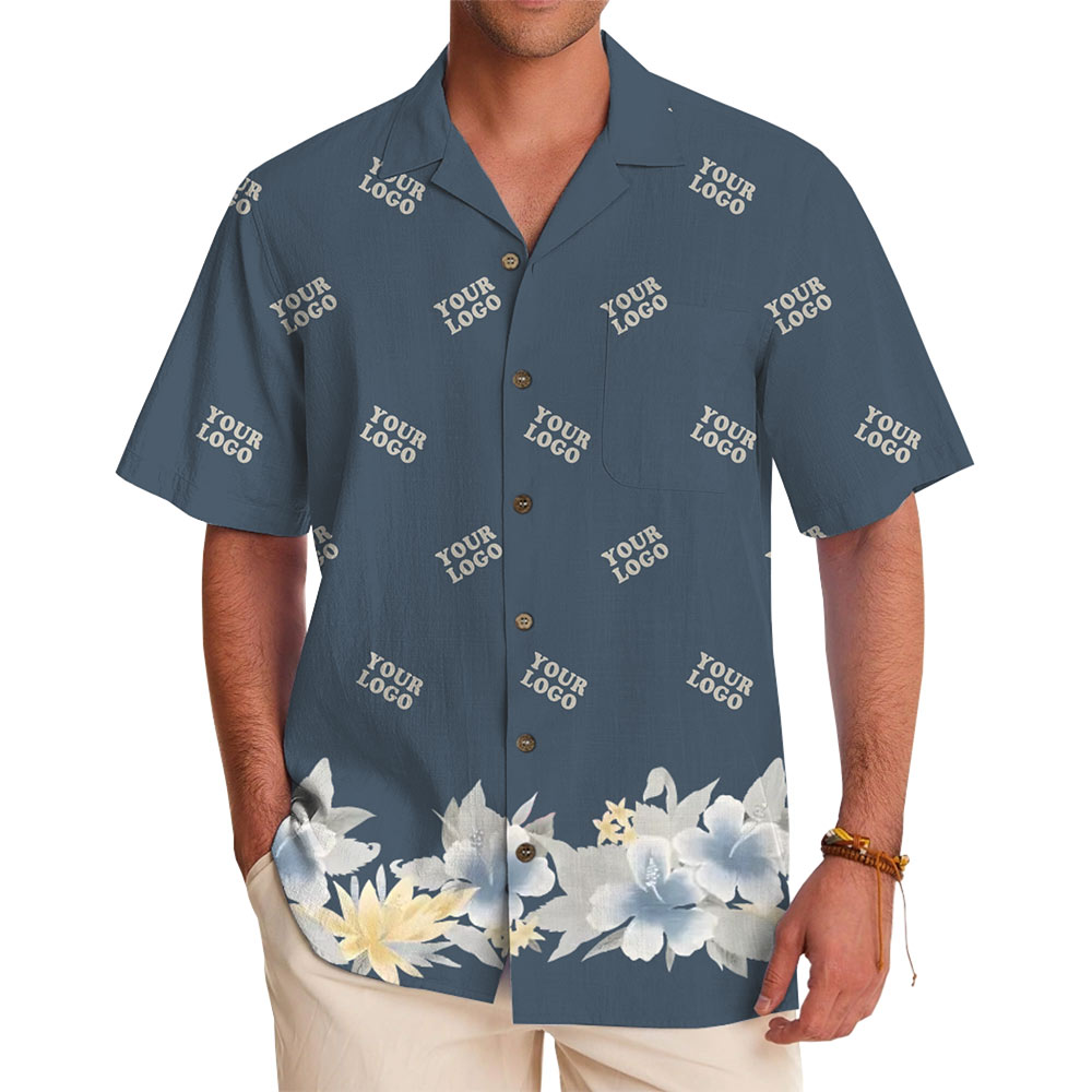 Custom Floral Hawaiian Shirts With Company Logo - variant image 1