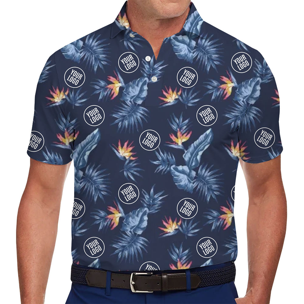 Custom Logo Tropical Polo Shirt With Preview - variant image 1