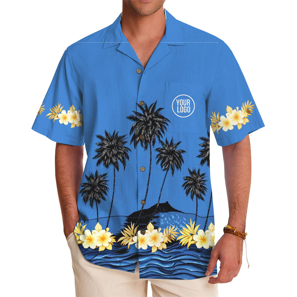 Personalized Tropical Shirt with Stunning Sunset and Floral Designs - variant image 1