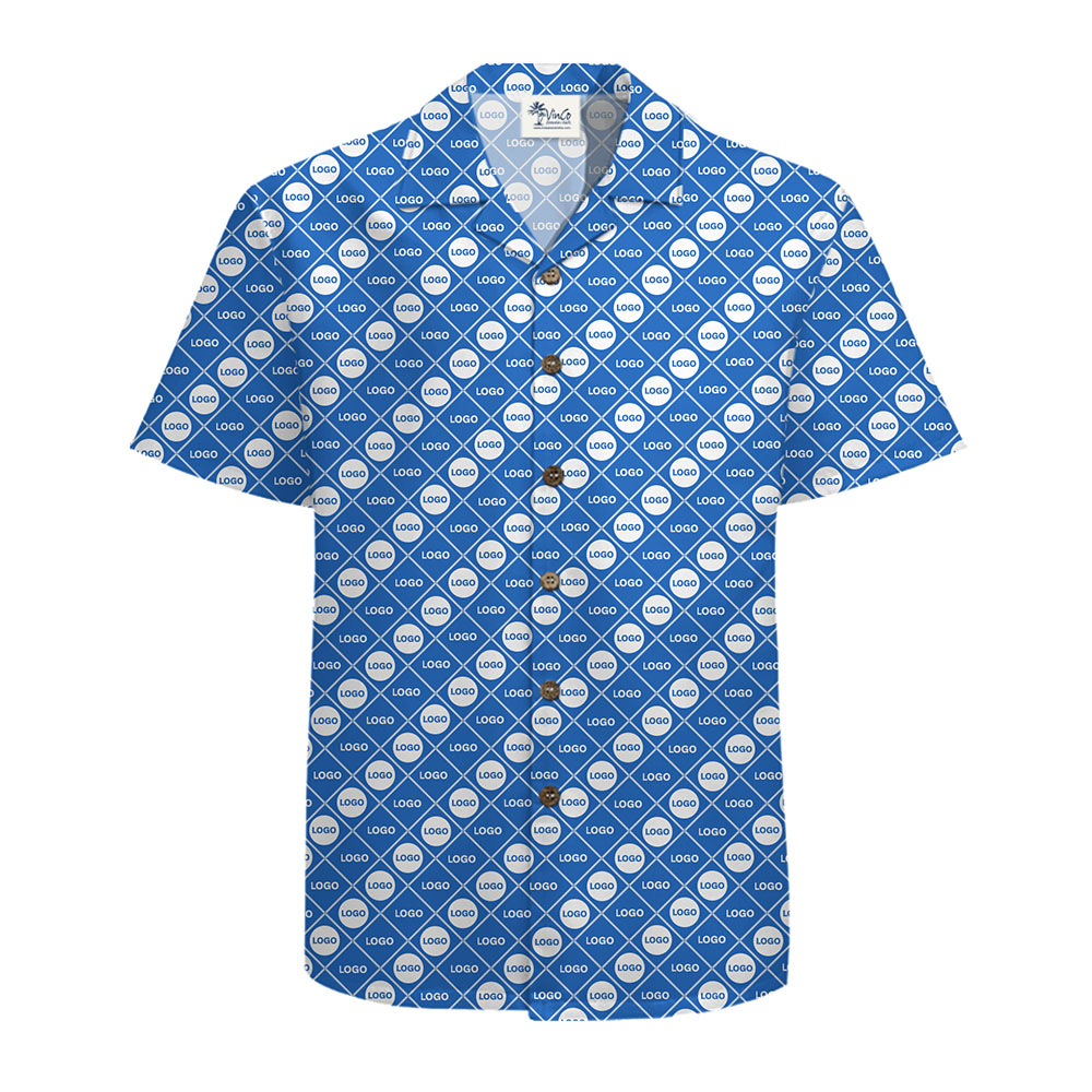 [Live Preview] Custom Hawaiian Shirt with a Geometric Logo Layout