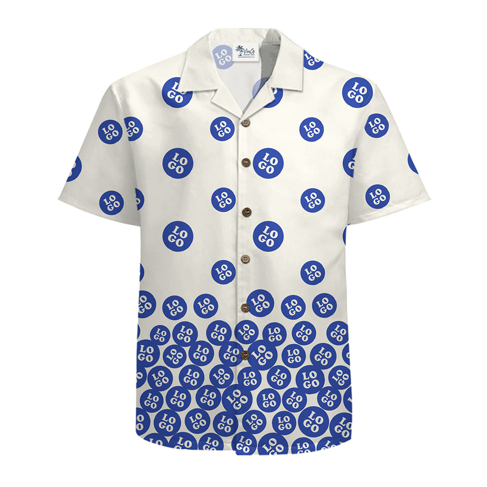 Custom Logo Hawaiian Shirt for Business Events or Casual Use
