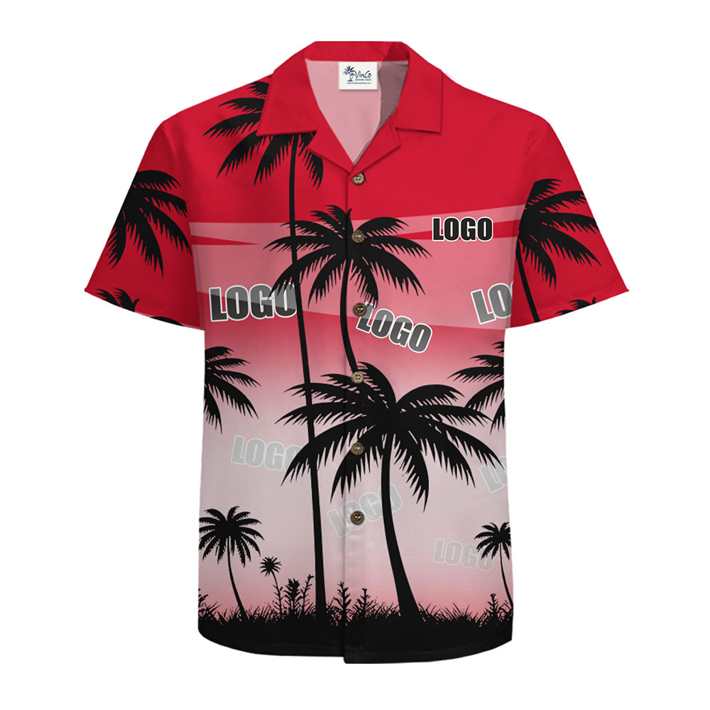 Palm Tree Sunset Shirt with Custom Logo for Events and Promotions