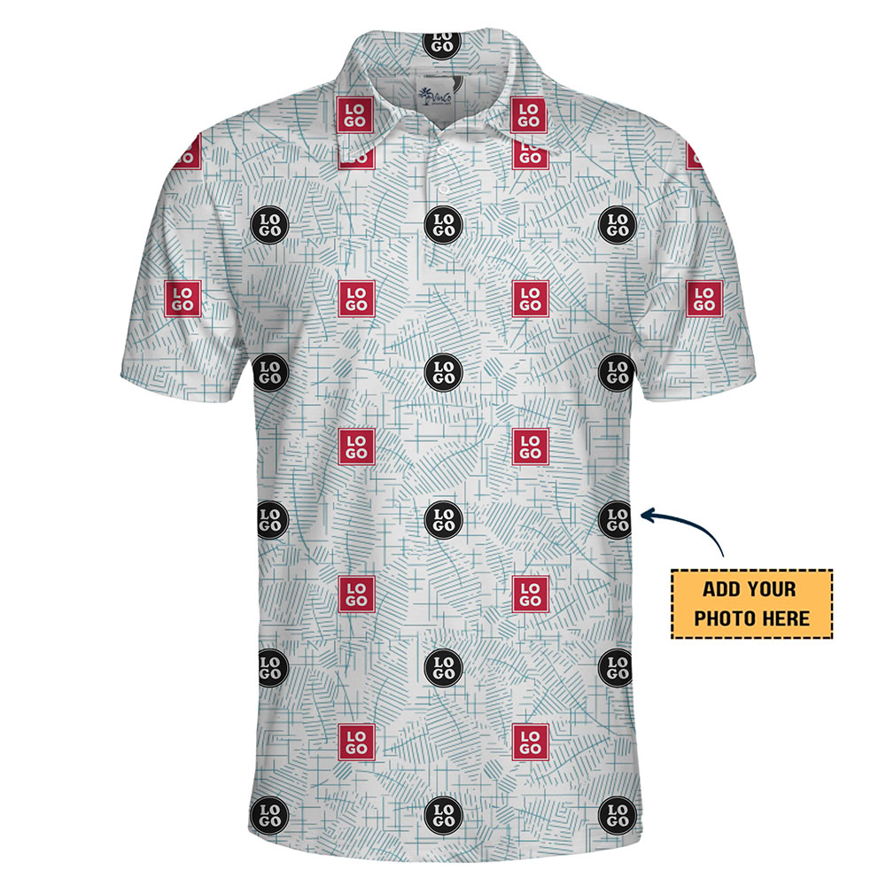 Modern Line Art Custom Logo Polo Shirt