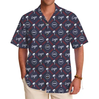 Custom Logo Hawaiian Shirt with Classic Island-Inspired Design