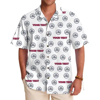 Custom Team Name And Logo All Over Hawaiian Shirt