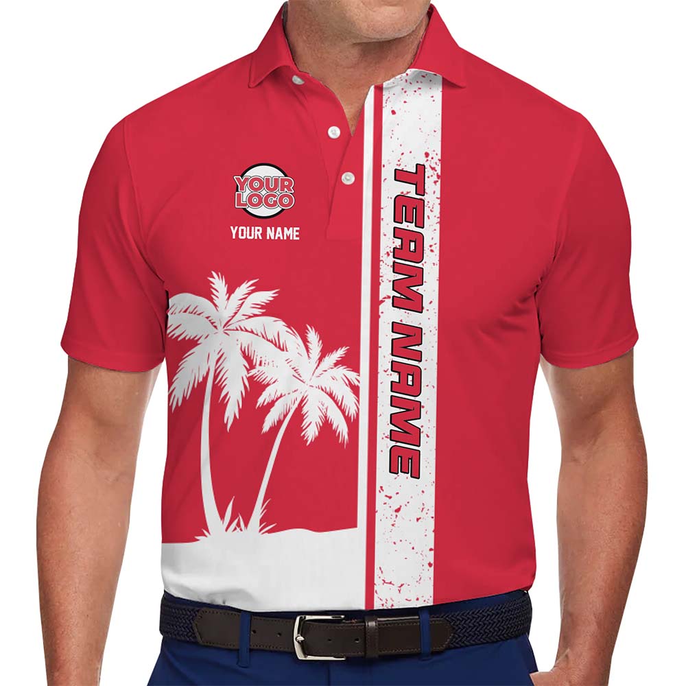 Palm Vacation Custom Polo Shirt With Name and Logo - variant image 1
