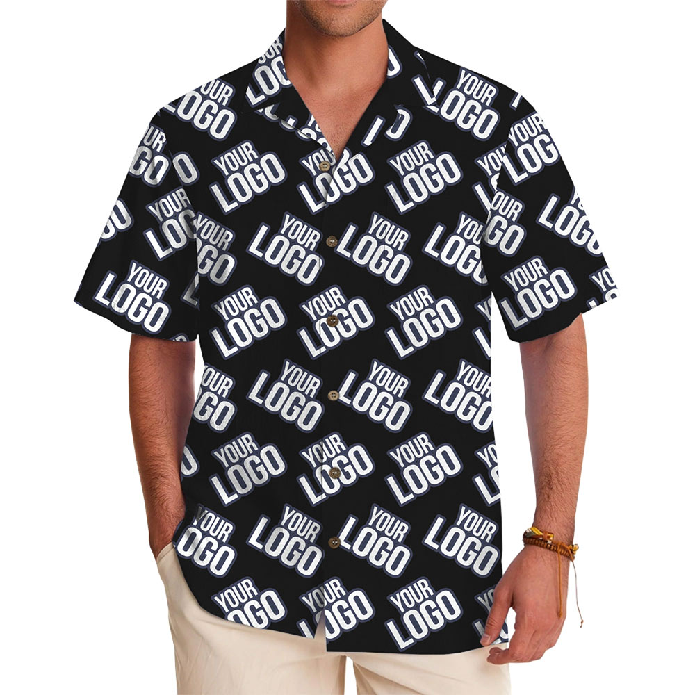 Custom Logo Signature Hawaiian Shirt Live Preview - variant image 1