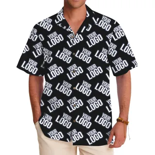 Custom Logo Signature Hawaiian Shirt Live Preview
