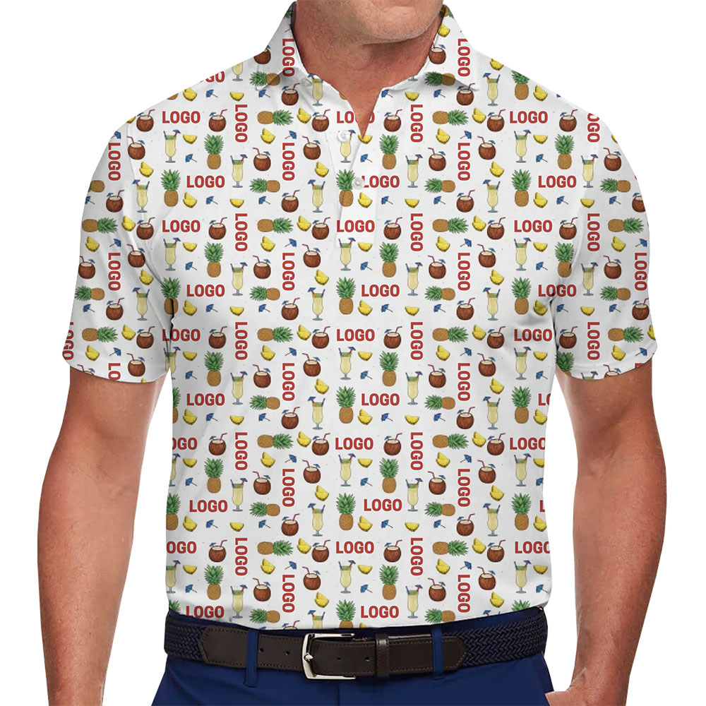 Custom Island Themed Polo Shirt with Company Logo - variant image 1