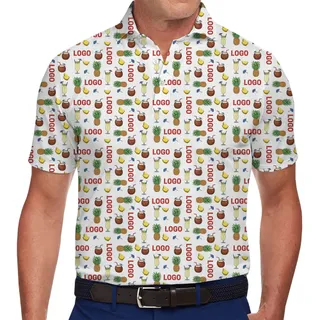 Custom Island Themed Polo Shirt with Company Logo