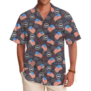 Celebrate American Pride with a Customizable Patriotic Hawaiian Shirt