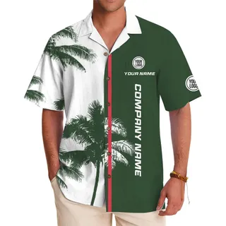 Stylish Logo Hawaiian Shirt with Tropical Professional Design