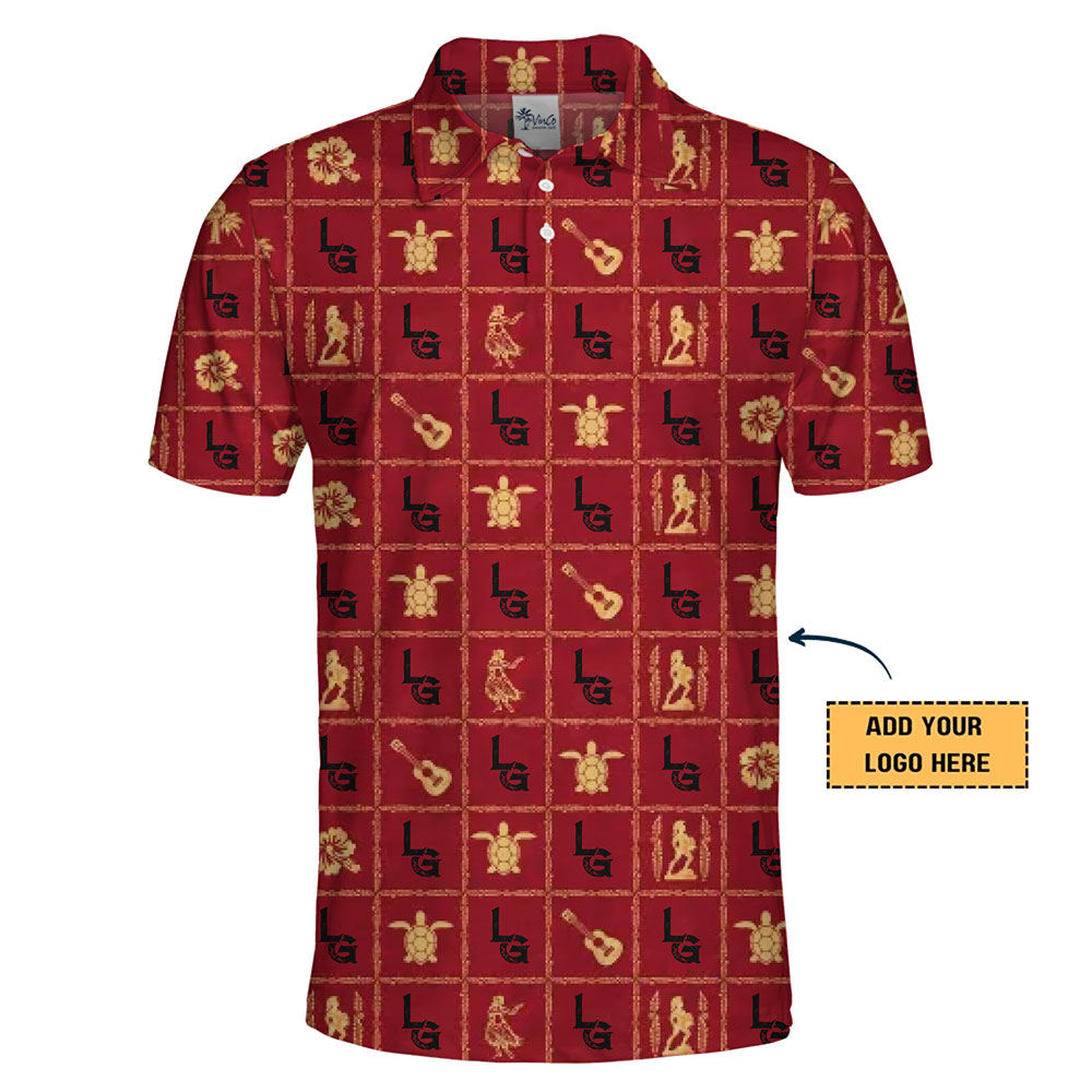 Refined Island-Style Polo Shirt with Custom Branding Possibilities