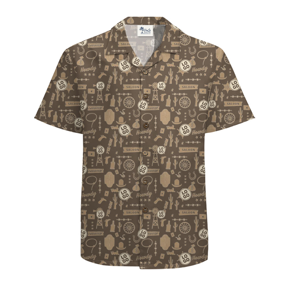 Rustic Style Custom Shirt with Western Icons and Your Branding