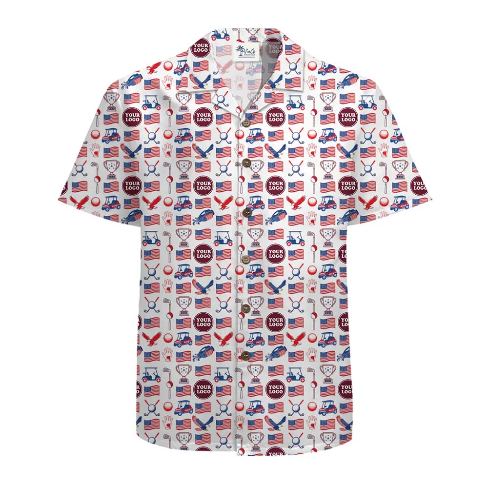 USA Fairway Custom Golf Hawaiian Shirt With Logo