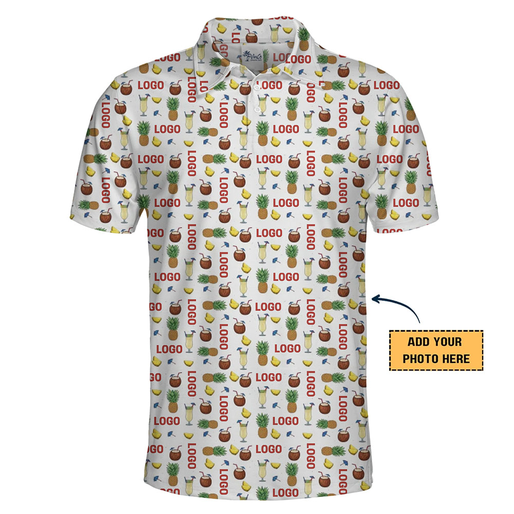 Custom Island Themed Polo Shirt with Company Logo