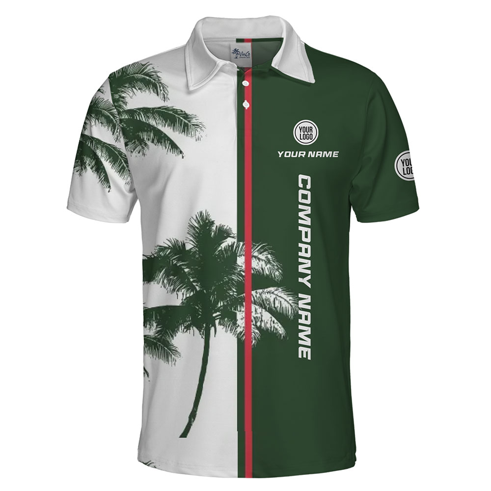 Professional Palm-Themed Polo with Your Company Branding