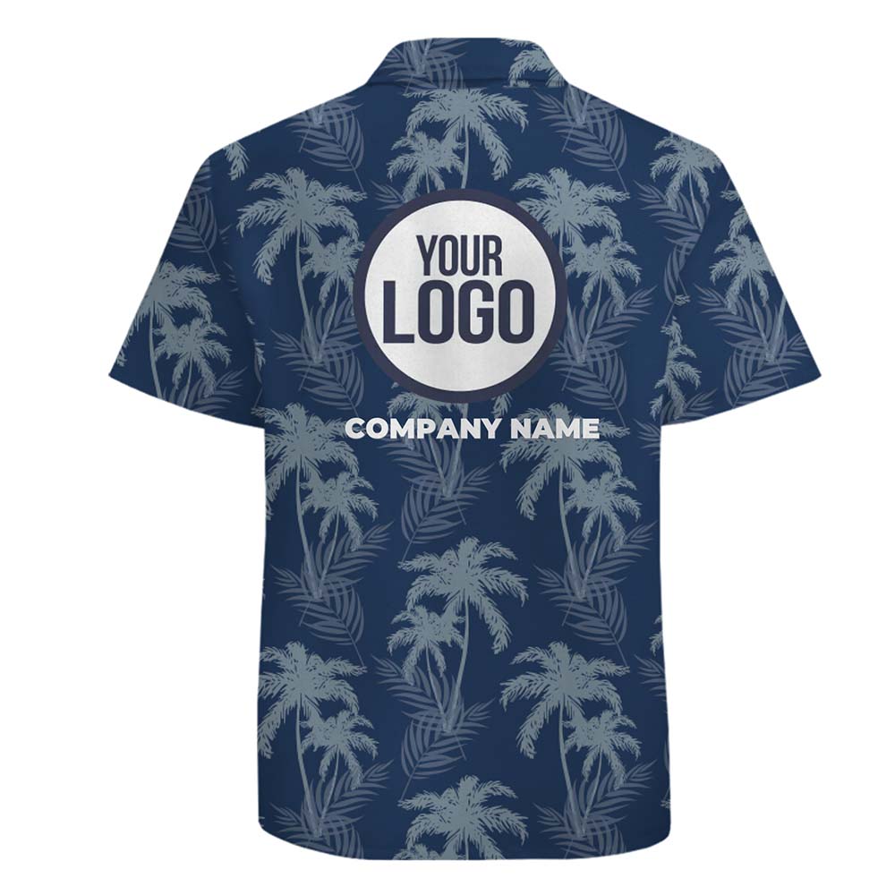Palm Tree Hawaiian Shirt With Custom Logo and Text