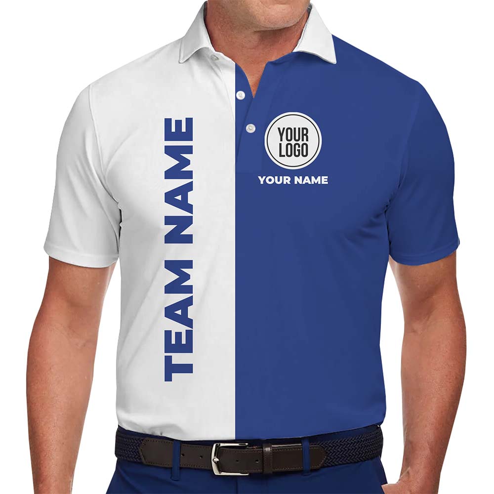 Executive Split Custom Logo Polo With Text - variant image 1