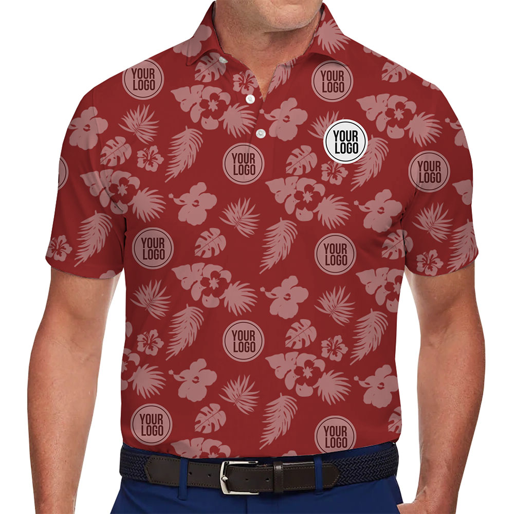 Personalized Company Logo Polo Shirt with Tropical Vibes - variant image 1