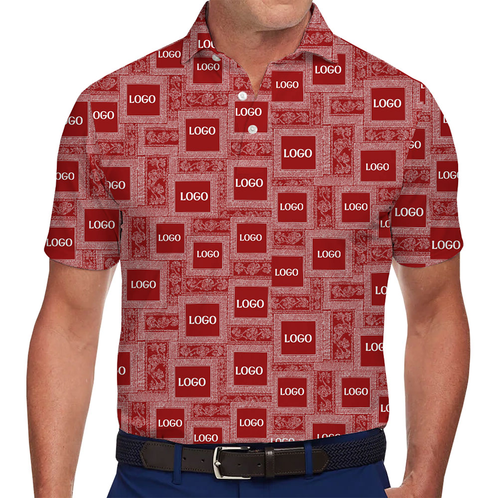 Personalized Logo Polo with Bold Red Bandana Design for Team Wear - variant image 1