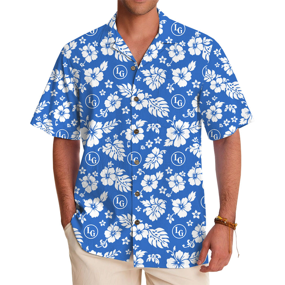 Custom Logo Hawaiian Shirt with Classic Floral Aesthetic - variant image 1