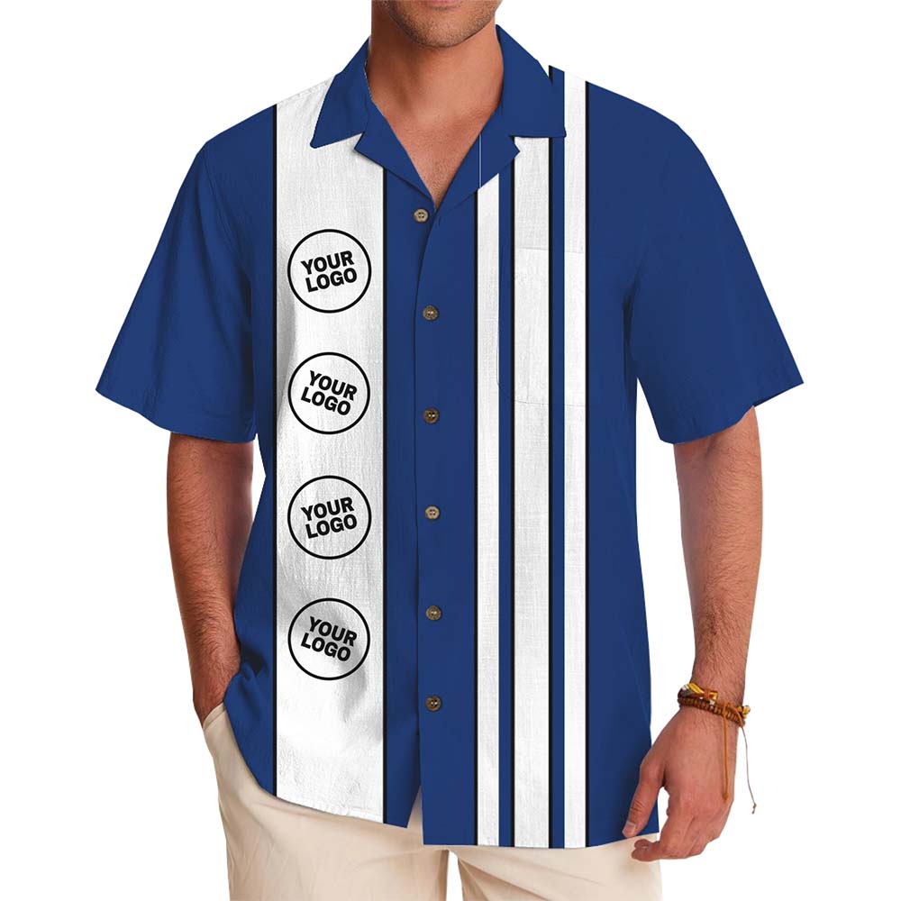 Champion Vertical Stripe Hawaiian Shirt With Logo And Team Name - variant image 1